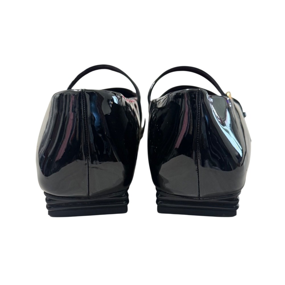 Franco Sarto Tinsley Mary Jane Women 11 Black Excellent Patent Square Toe Flat - Picture 7 of 9